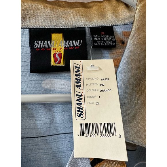 Shanu Amanu Men’s Size XL Y2K Button Up All Over Cartoon Shirt Vintage NEW - Picture 4 of 6